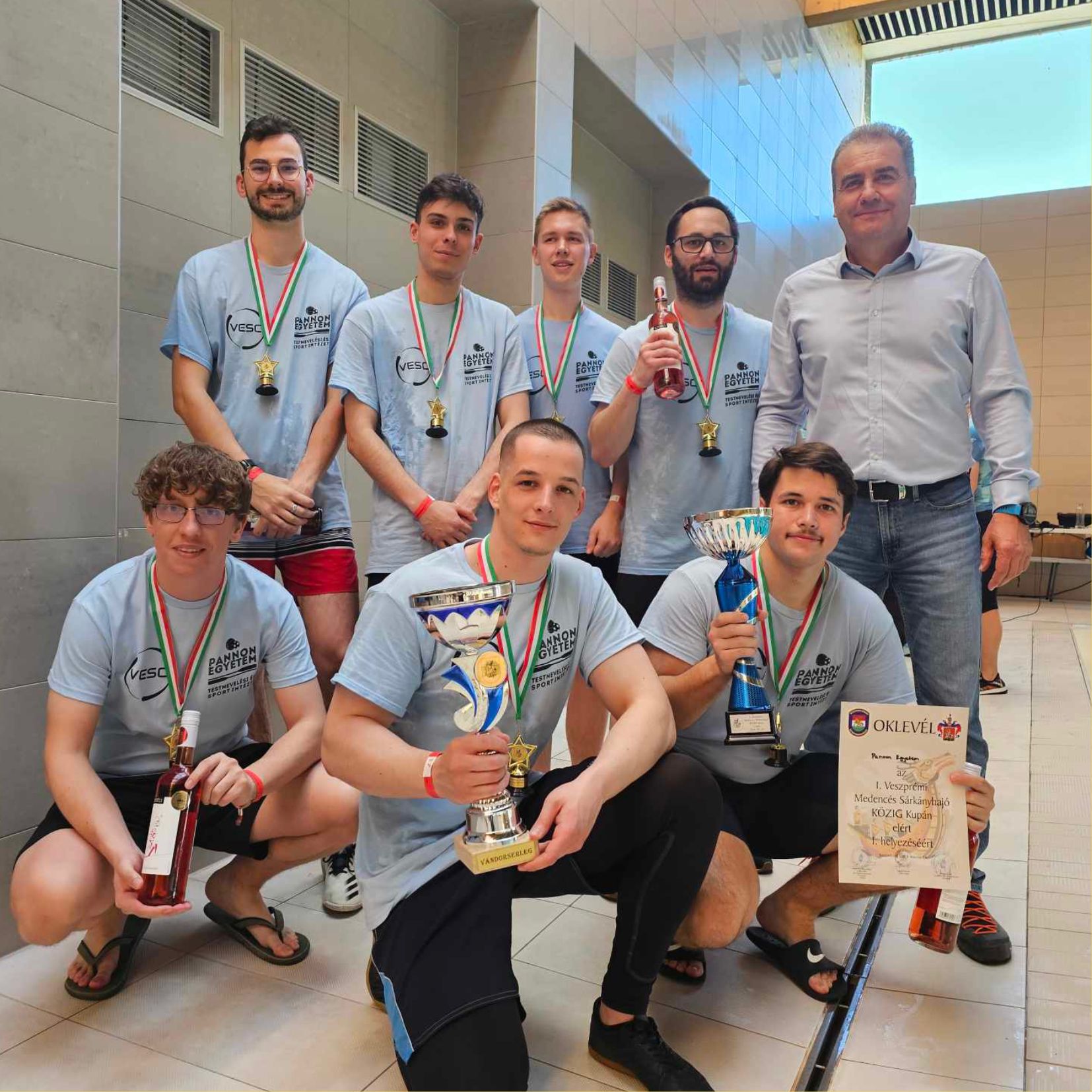 I. Veszprémi Medencés Sárkányhajó KÖZIG Verseny győzelem