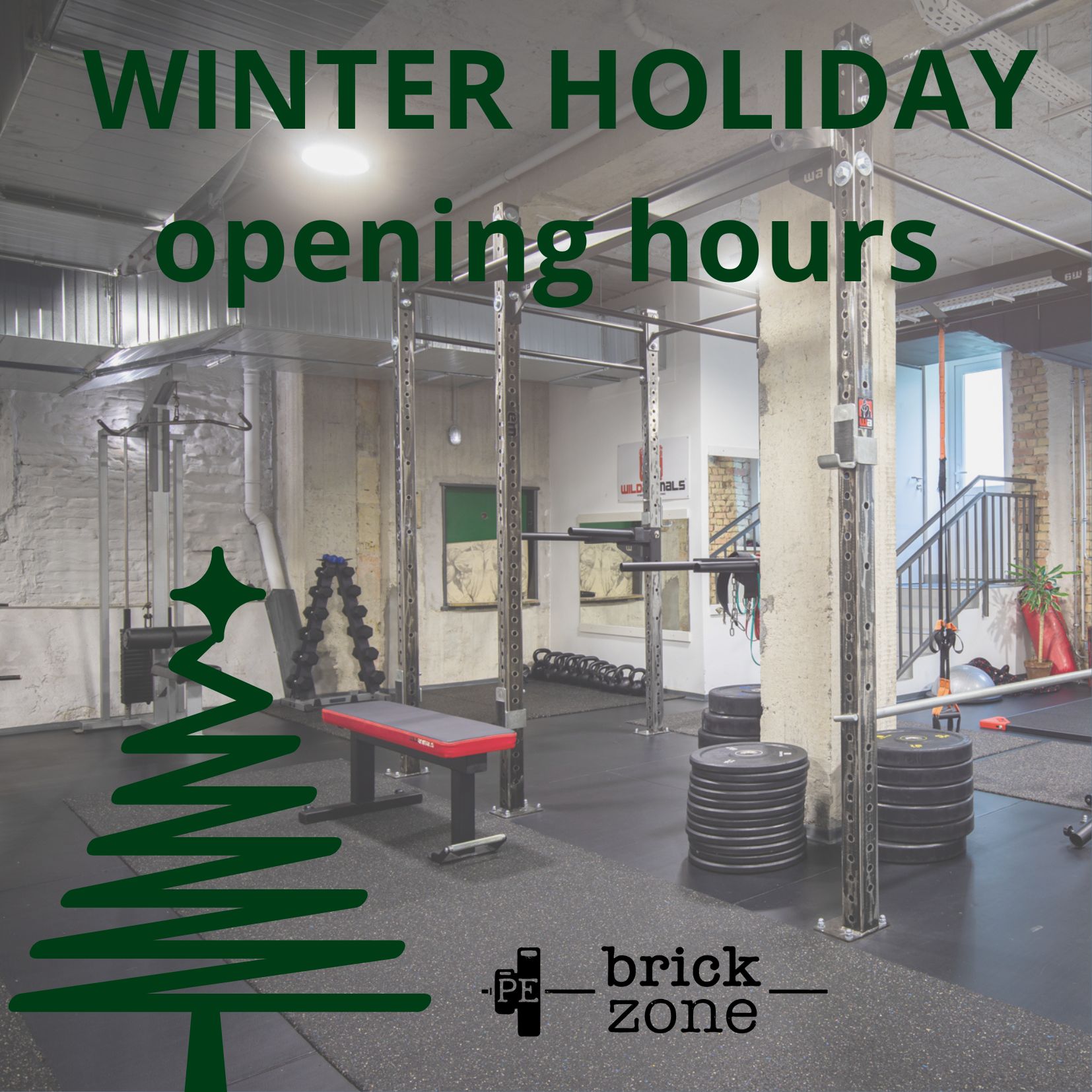 Winter Holiday Opening Hours - BrickZone University Gym