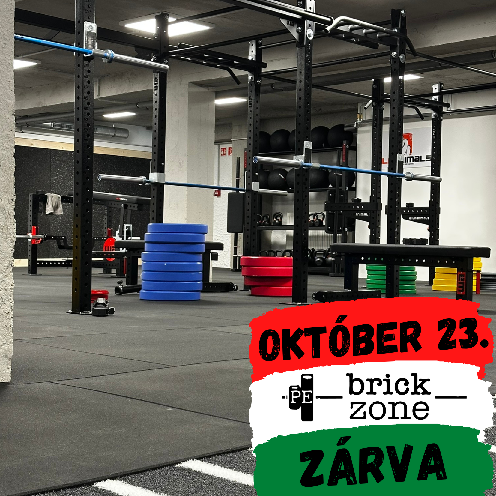 The BrickZone gym will be CLOSED on 23 October
